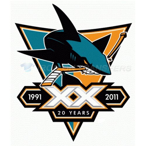 San Jose Sharks Iron-on Stickers (Heat Transfers)NO.316